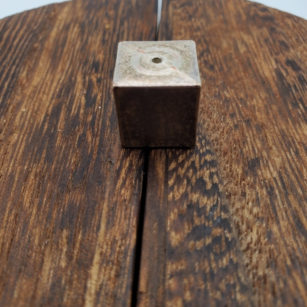 Antique sterling square charm‎ necklace pendant (needs very thin chain)